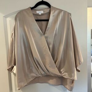 Satin Wrap Top - Champagne